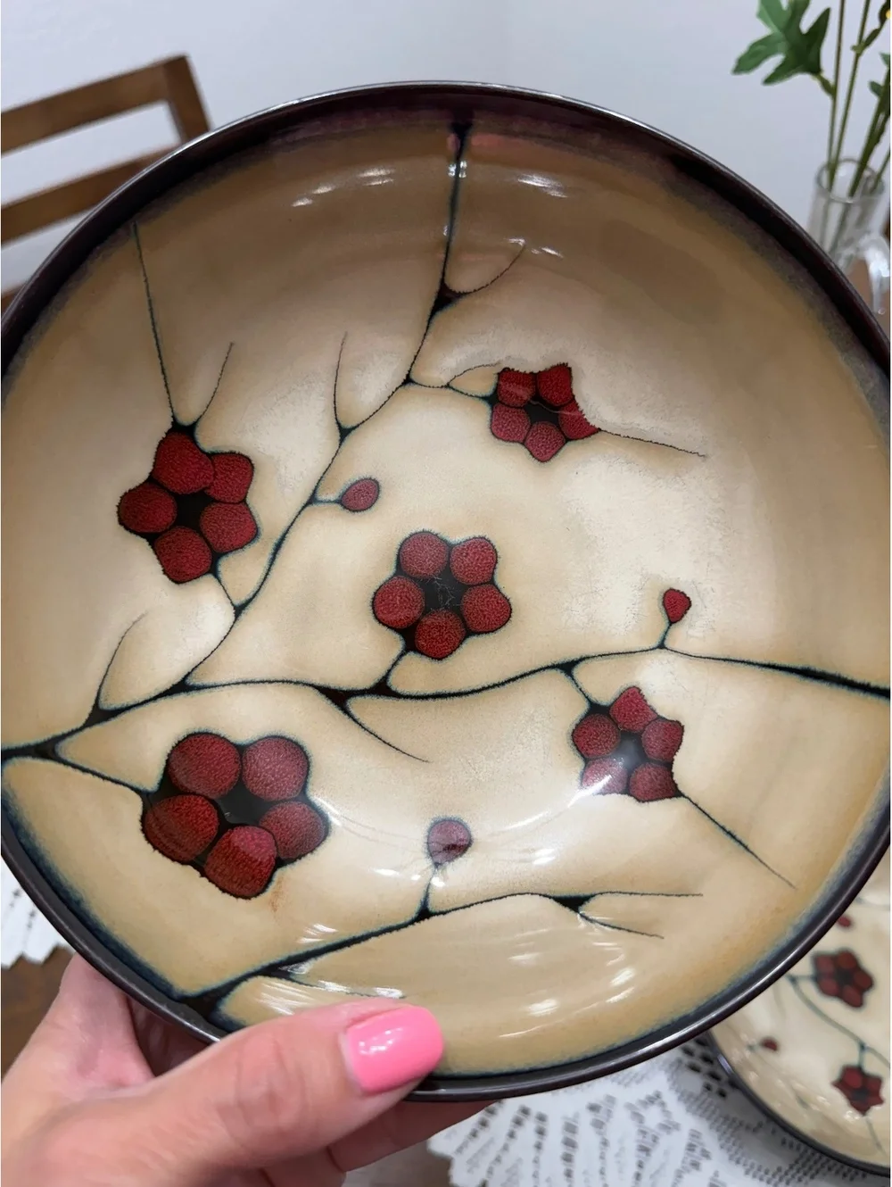 Set of 4 vintage Pfaltzgraff Aster large bowls